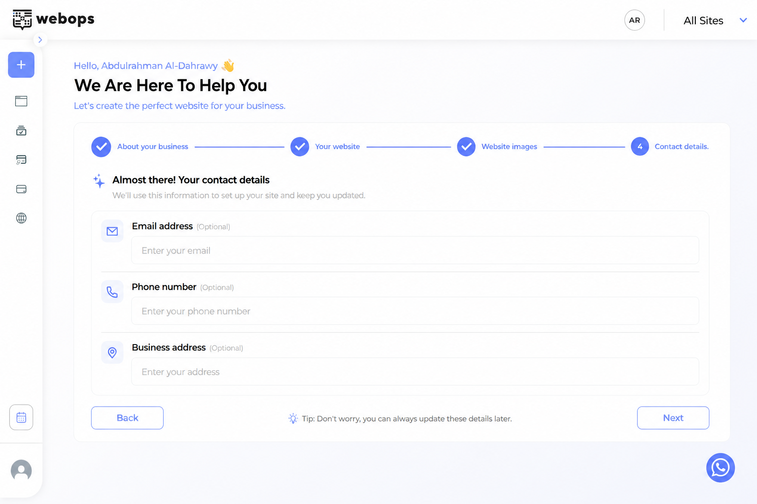 Add your details