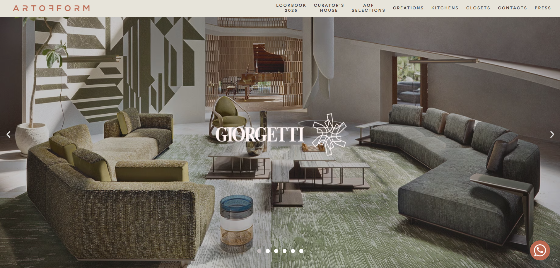 Art of Form Furniture website