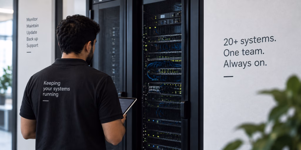 What managed operations means when 20+ systems run on your infrastructure